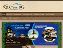 Tablet Screenshot of clearskytreks.com